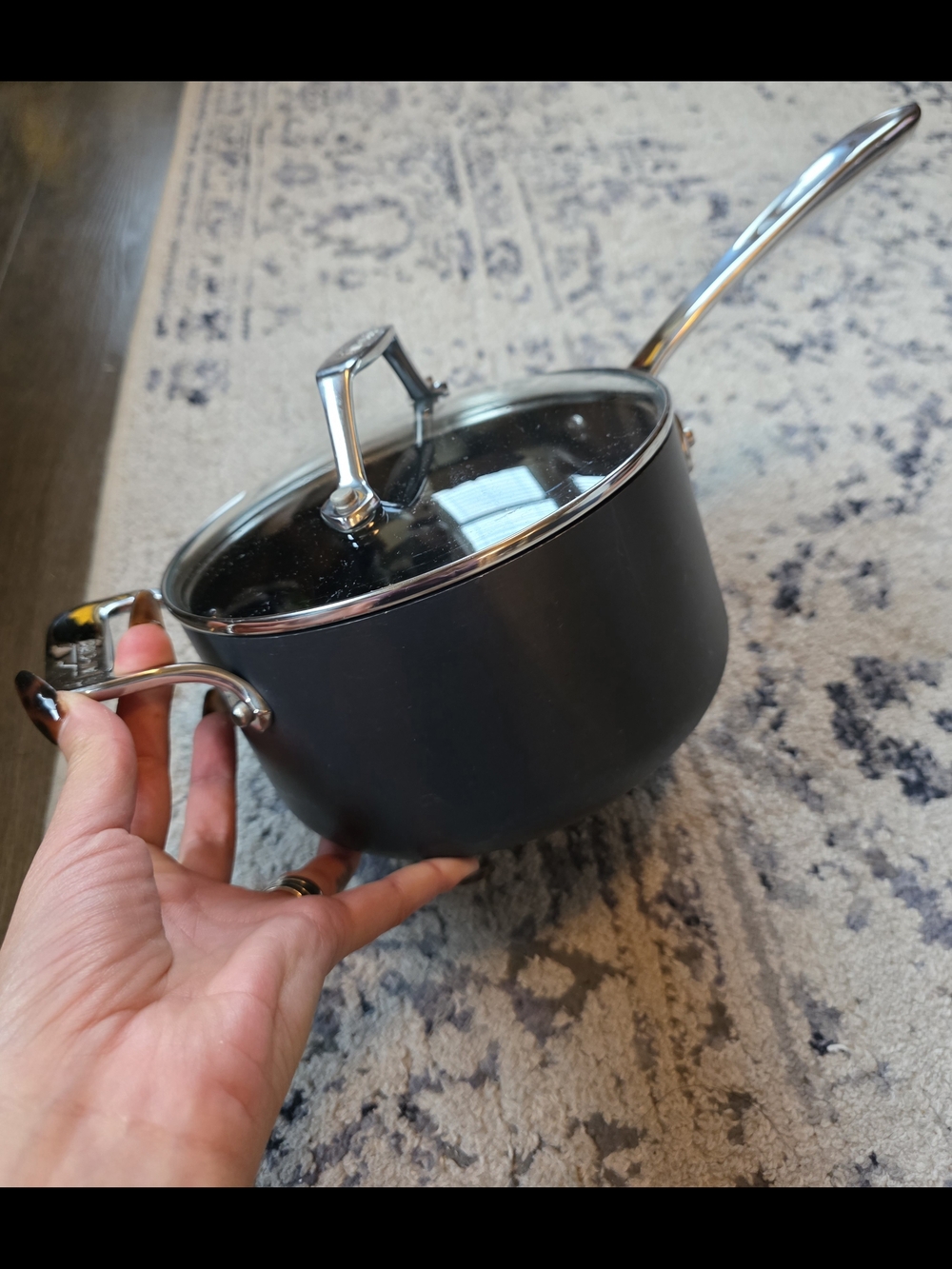 All-Clad HA1 Hard-Anodized Nonstick 2.5 Qt Saucepan with Glass Lid